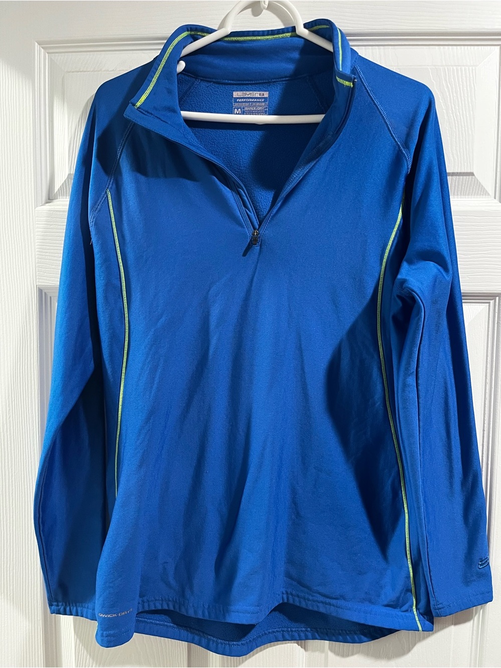 LAYER8 Performance Quarter-Zip Long-Sleeve Top - Blue